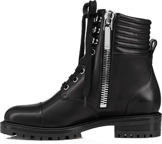 women-christian-louboutin-ankle-boots-versatile-black-lace-up-3201059