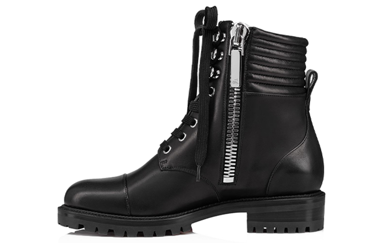 (Women) Christian Louboutin Ankle Boots 'Versatile Black Lace-Up' 3201059