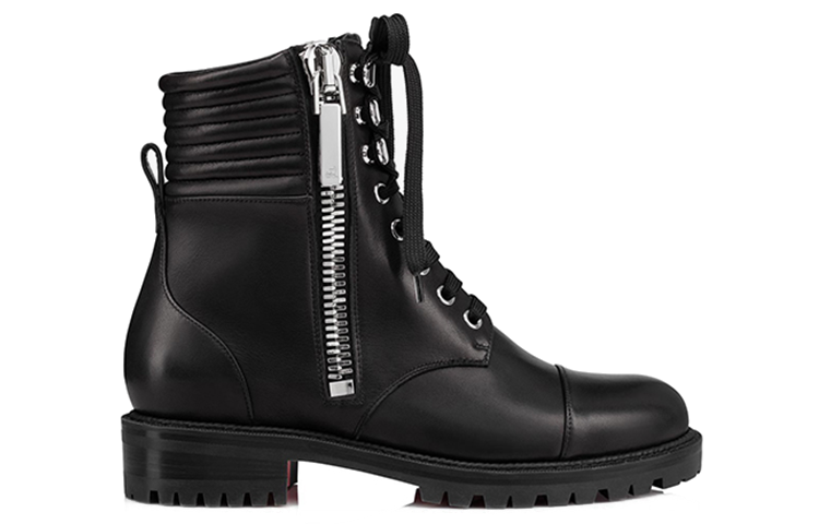 Order (W) 克里斯汀·鲁布托 黑色系带多功能踝靴 3201059