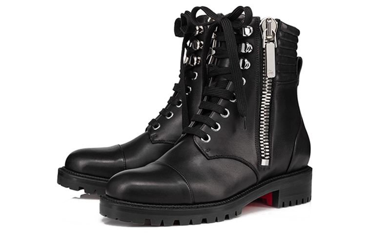 Lookbook (W) 克里斯汀·鲁布托 黑色系带多功能踝靴 3201059