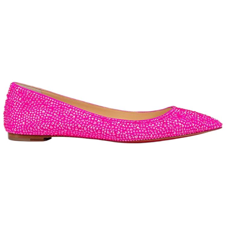 (W) Christian Louboutin Ballerina Flats 'Pink Crystal' 圖 2