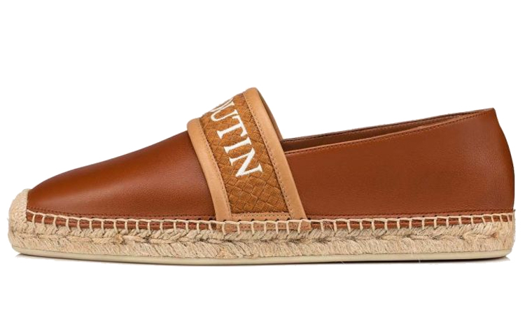 (W) Christian Louboutin Calfskin Espadrille 'Brown'