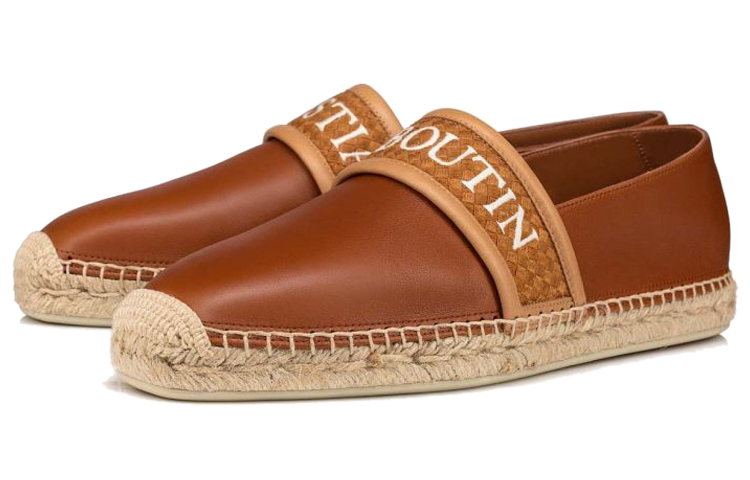 (W) Christian Louboutin Calfskin Espadrille 'Brown' 圖 2