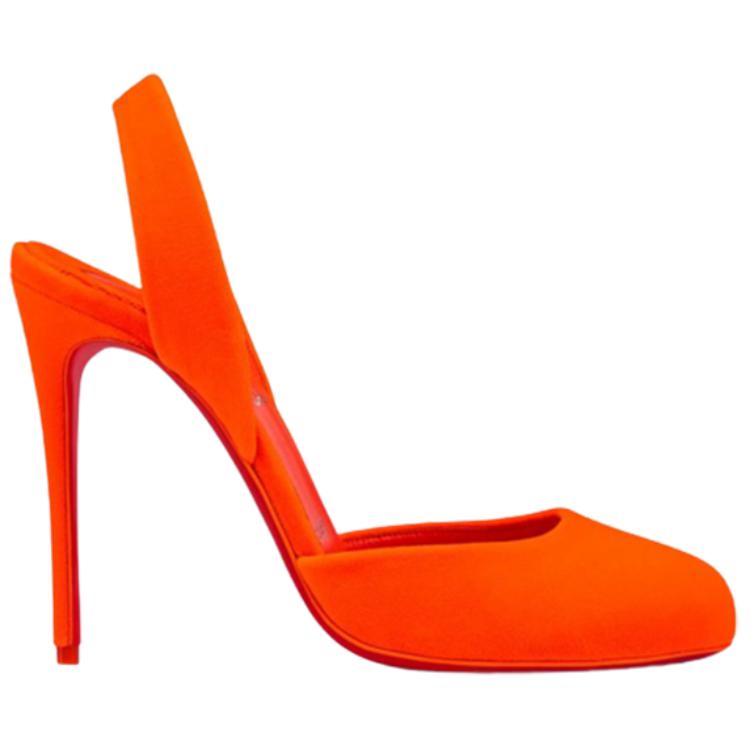 (W) Christian Louboutin Calfskin High-Heeled Sandals 'Orange' 圖 2