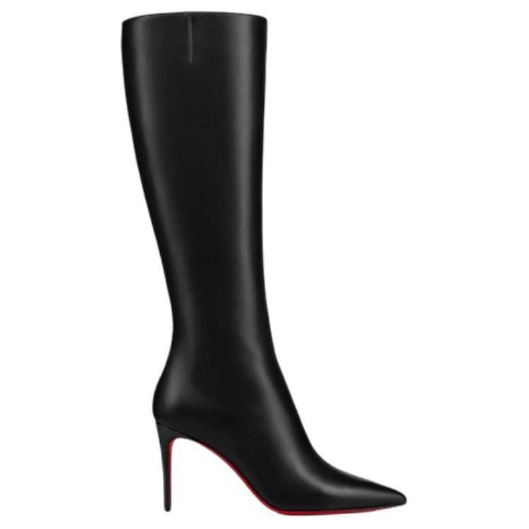 Order (W) Christian Louboutin Kalfsleer High-Top Laars 8.5cm ''Zwart'' 3211152BK01