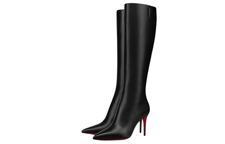 Lookbook (W) 克里斯提安·鲁布托黑色8.5cm小牛皮高帮靴 3211152BK01