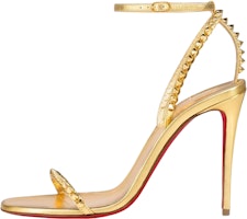 (Women) Christian Louboutin Calfskin Sandals 'Gold' 1220898G297 (Women) Christian Louboutin Calfskin Sandals 'Gold' 1220898G297