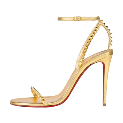 (W) Christian Louboutin Calfskin Sandals 'Gold'
