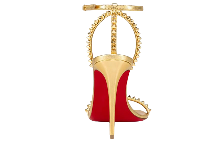 (W) Christian Louboutin Calfskin Sandals 'Gold' 圖 4