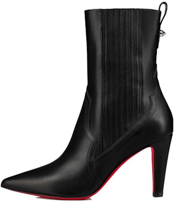 (Women) Christian Louboutin Calfskin Slip-On High Heel Chelsea Boot 'Black' 3221031BK01 Buy (Women) Christian Louboutin Calfskin Slip-On High Heel Chelsea Boot 'Black' 3221031BK01