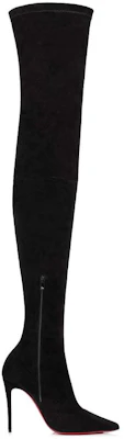 (W) Christian Louboutin Kalfsleer Suède Overknee Laars 10cm ''Zwart'' 1220521BK01 Order (W) Christian Louboutin Kalfsleer Suède Overknee Laars 10cm ''Zwart'' 1220521BK01