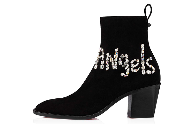 (W) Christian Louboutin Cangels Short Boot 'Black Fashion'
