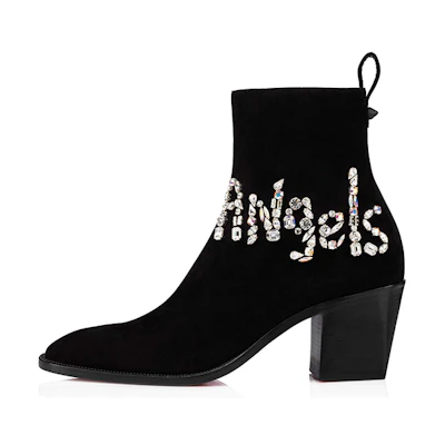 (W) Christian Louboutin Cangels Short Boot 'Black Fashion'