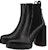 (W) Christian Louboutin CL 10cm 'But Hitam Kulit Anak Lembu But Chelsea Buku Lali' 3220852BK01