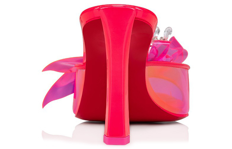 Shop (W) クリスチャンルブタン アリャ ピンク 8.5cm スライド 1230902P788