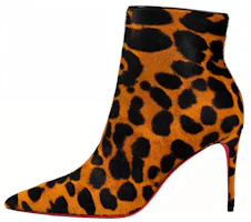 (Women) Christian Louboutin CL 'Black and Brown Leather Pointed Toe Stiletto Ankle Boots' 3220670C845 (Women) Christian Louboutin CL 'Black and Brown Leather Pointed Toe Stiletto Ankle Boots' 3220670C845