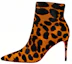 Buy (W) Christian Louboutin CL 'Boot Tumit Tinggi Kulit Hitam dan Coklat Hujung Runcing' 3220670C845
