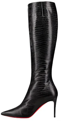 (W) Botas Altas Christian Louboutin CL Cuero Negro con Relieve de Lagarto. 3221233BK01 Buy (W) Botas Altas Christian Louboutin CL Cuero Negro con Relieve de Lagarto. 3221233BK01