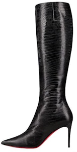 (W) Christian Louboutin Sepatu Bot Atas Lutut Kulit Hitam Tekstur Lizard 3221233BK01 Buy (W) Christian Louboutin Sepatu Bot Atas Lutut Kulit Hitam Tekstur Lizard 3221233BK01