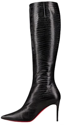 (Women) Christian Louboutin CL 'Black Leather Lizard-Embossed Pointed-Toe Over-The-Knee Boots' 3221233BK01 Buy (Women) Christian Louboutin CL 'Black Leather Lizard-Embossed Pointed-Toe Over-The-Knee Boots' 3221233BK01