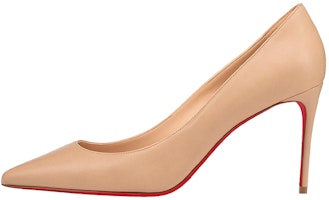 (Women) Christian Louboutin CL 'Nude Patent Leather Kitten Heels' 1210665N247 (Women) Christian Louboutin CL 'Nude Patent Leather Kitten Heels' 1210665N247
