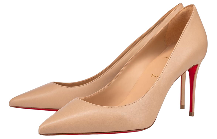 Order (Women) Christian Louboutin CL 'Nude Patent Leather Kitten Heels' 1210665N247