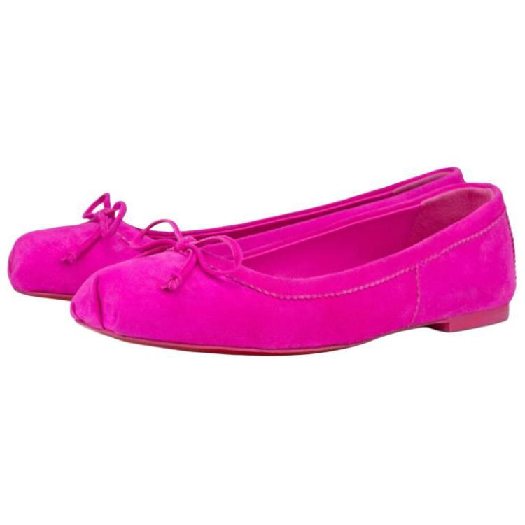 (W) Christian Louboutin CL 'Velvet Cute Bow Pink' 圖 3