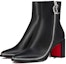 Lookbook (W) But Louboutin CL Hitam 'But Zipper Hujung Bulat Kulit' 3230764BK01