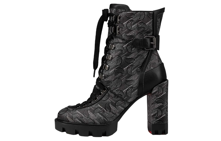 Buy (W) Botas de Tobillo de Cuero Negro Christian Louboutin CL By Catherine x Palladium 3221087M918