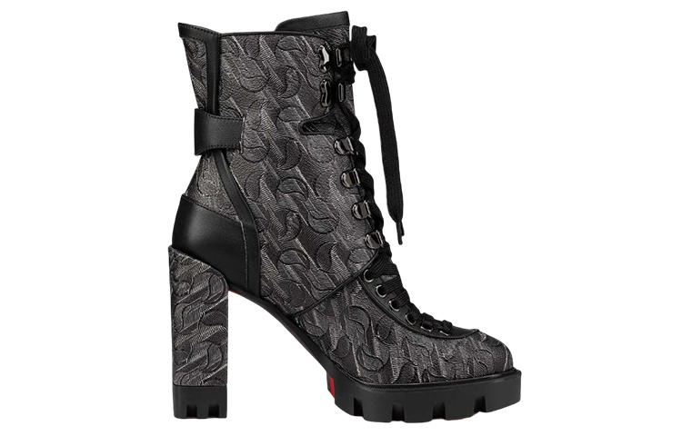 Order (W) Botas de Tobillo de Cuero Negro Christian Louboutin CL By Catherine x Palladium 3221087M918