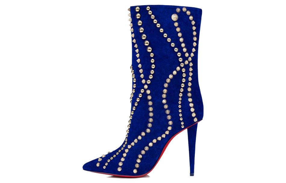 (W) Christian Louboutin CL by Laundry 'CMFT Fashion Ankle Boot 10cm Blue'