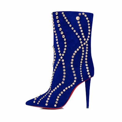 (W) Christian Louboutin CL by Laundry 'CMFT Fashion Ankle Boot 10cm Blue'