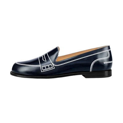 (W) Christian Louboutin CL by Laundry Moccasin 'Dark Navy'