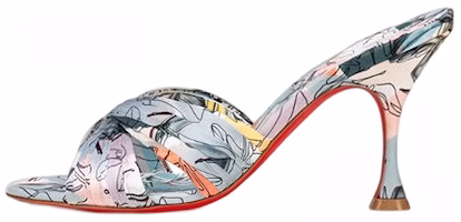 (Women) Christian Louboutin CL by Laundry Open Toe Slide 'Fashion Grey' 1231163J646 (Women) Christian Louboutin CL by Laundry Open Toe Slide 'Fashion Grey' 1231163J646