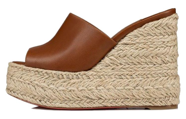 Buy (W) クリスチャンルブタン CL ランドリー オープントゥ サンダル (ブラウン) 32301845279