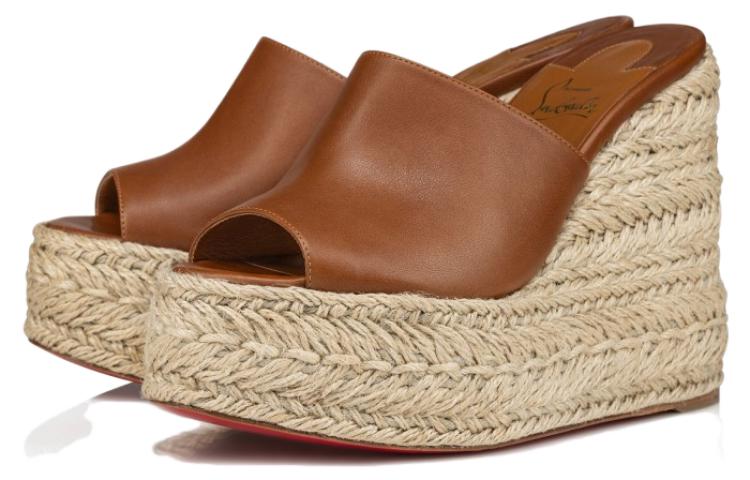 Lookbook (W) クリスチャンルブタン CL ランドリー オープントゥ サンダル (ブラウン) 32301845279