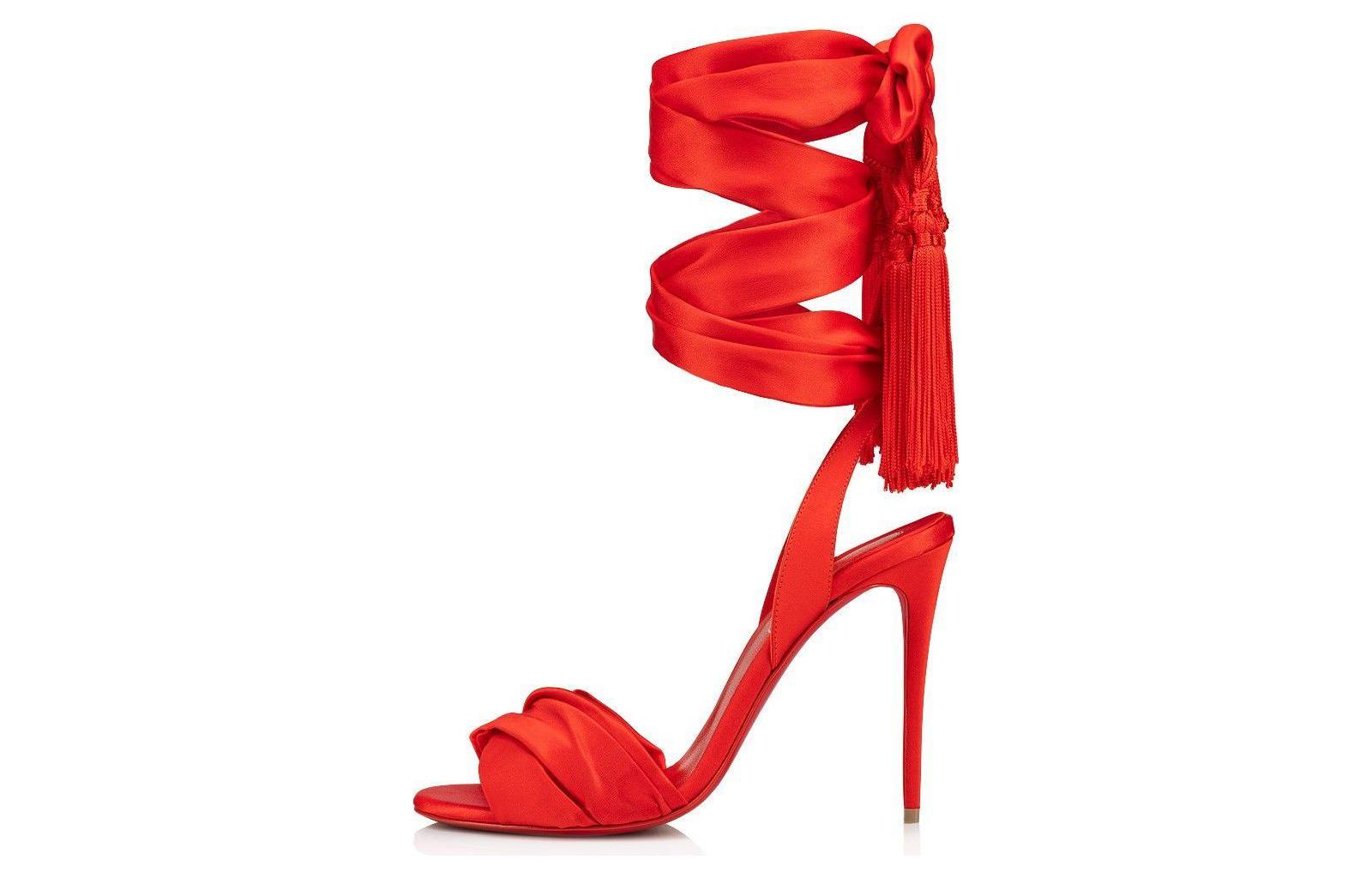 (W) Christian Louboutin CL by Laundry Red 'Sevillana CMFT Fashion One-Strap Sandals'
