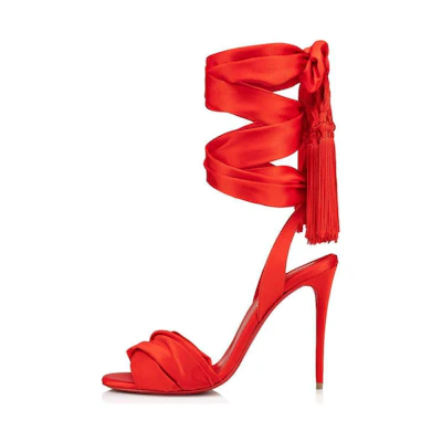 (W) Christian Louboutin CL by Laundry Red 'Sevillana CMFT Fashion One-Strap Sandals'