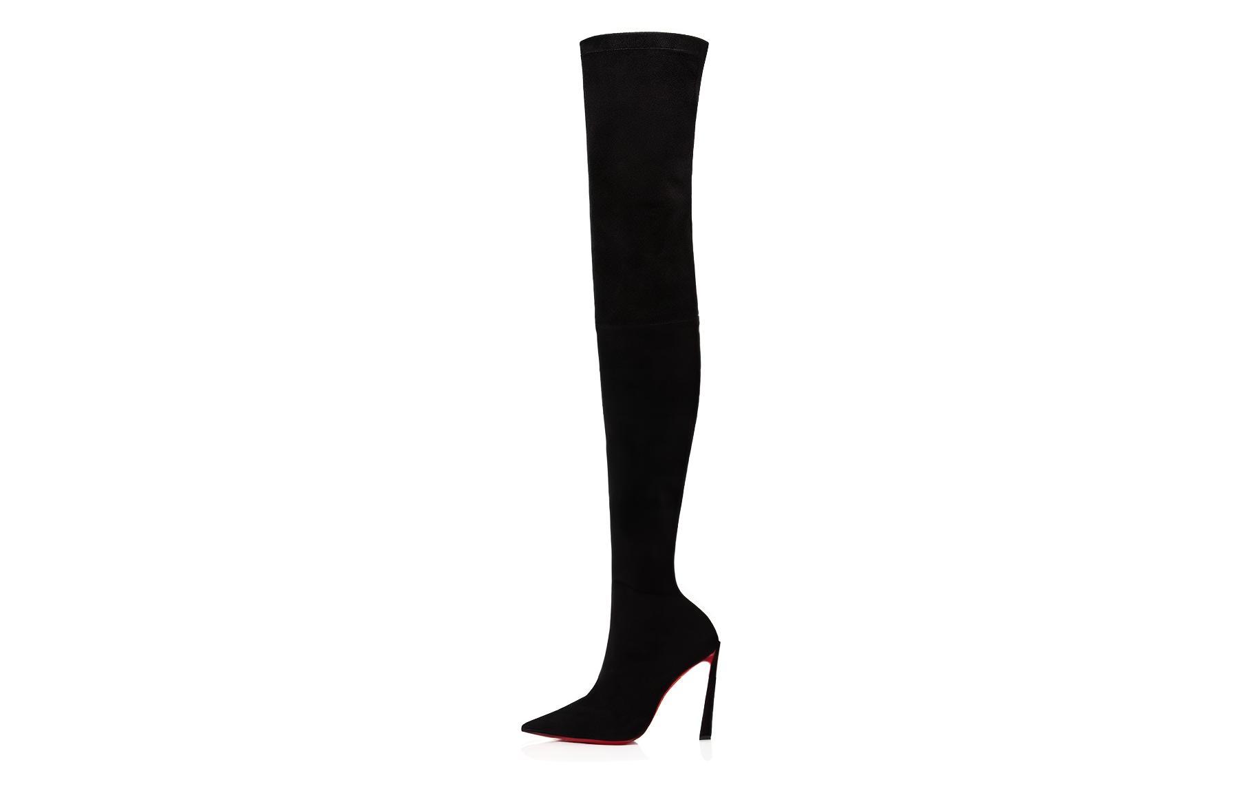 Buy (W) Bota Alta 10cm Christian Louboutin CL 'Elegancia Simplificada Terciopelo Negro' 1230378BK01