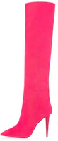 (Women) Christian Louboutin CL by Velvet Pointed Toe Stiletto High Boots 'Pink' 3220895P730 (Women) Christian Louboutin CL by Velvet Pointed Toe Stiletto High Boots 'Pink' 3220895P730
