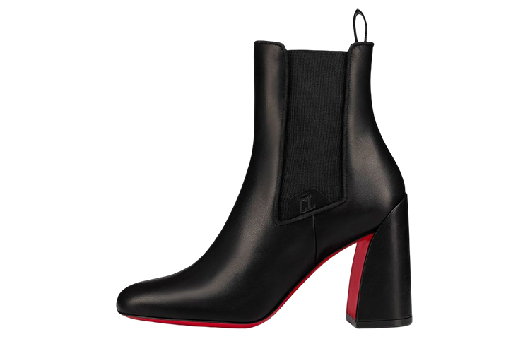 (Women) Christian Louboutin CL Chelsea Boot 'Black Calfskin Logo' 1230042BK01