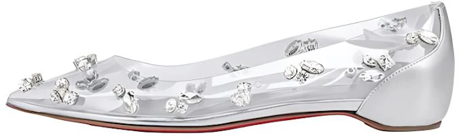 (Women) Christian Louboutin CL DEGRA QUEENIE Pointed Slip-On Casual Shoes Silver 3230496SV20 Shoes (Women) Christian Louboutin CL DEGRA QUEENIE Pointed Slip-On Casual Shoes Silver 3230496SV20 Shoes