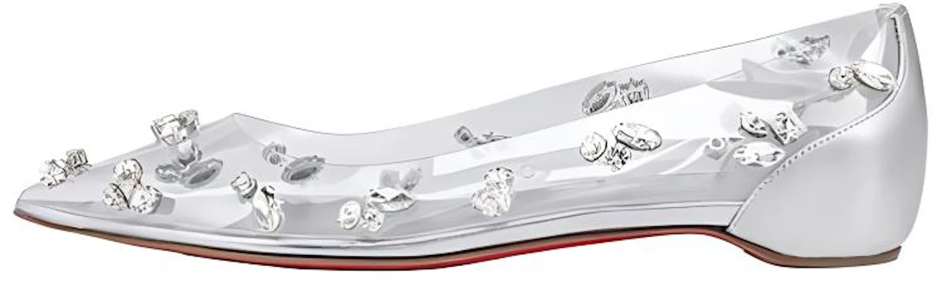 (Women) Christian Louboutin CL DEGRA QUEENIE Pointed Slip-On Casual Shoes Silver 3230496SV20 Shoes Buy (Women) Christian Louboutin CL DEGRA QUEENIE Pointed Slip-On Casual Shoes Silver 3230496SV20 Shoes