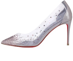 (Women) Christian Louboutin CL Degrastrass PVC Pointed Toe Slip-On Heels 8.5cm Purple Crystal Pumps 3240248L379 (Women) Christian Louboutin CL Degrastrass PVC Pointed Toe Slip-On Heels 8.5cm Purple Crystal Pumps 3240248L379