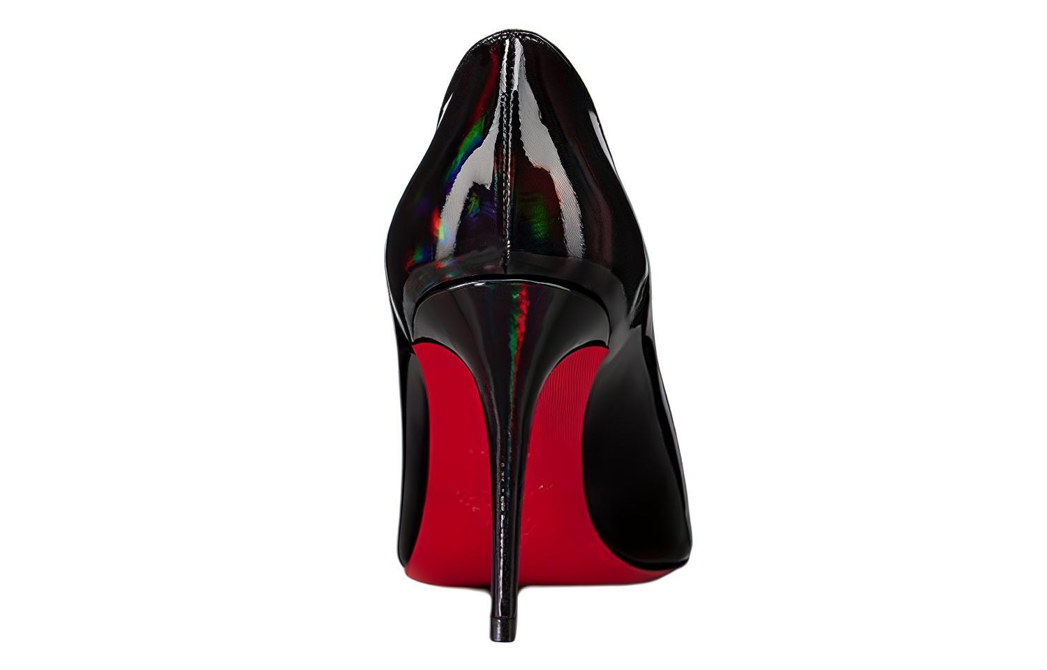 Shop (W) Christian Louboutin CL Kate Tacón Aguja 'Negro Brillante' 3210041B439