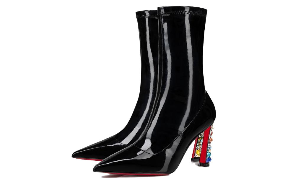 Lookbook (W) Bottes À Talons Aiguilles En Cuir Noir Christian Louboutin CL 8,5cm 3231130J277