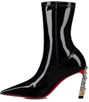 (Women) Christian Louboutin CL Leather Pointed-Toe Stiletto Ankle Boots 8.5cm 'Black' 3231130J277 (Women) Christian Louboutin CL Leather Pointed-Toe Stiletto Ankle Boots 8.5cm 'Black' 3231130J277