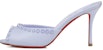 (W) Christian Louboutin CL Kulit Stiletto Peep-Toe Slide 'Light Blue Studs' 1231121L277