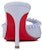(W) Christian Louboutin CL Kulit Stiletto Peep-Toe Slide 'Light Blue Studs' 1231121L277