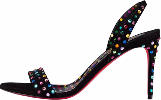 (W) Christian Louboutin CL Sandal Tumit Tinggi Kulit Tali 8.5cm Hitam 1220974T118 Buy (W) Christian Louboutin CL Sandal Tumit Tinggi Kulit Tali 8.5cm Hitam 1220974T118